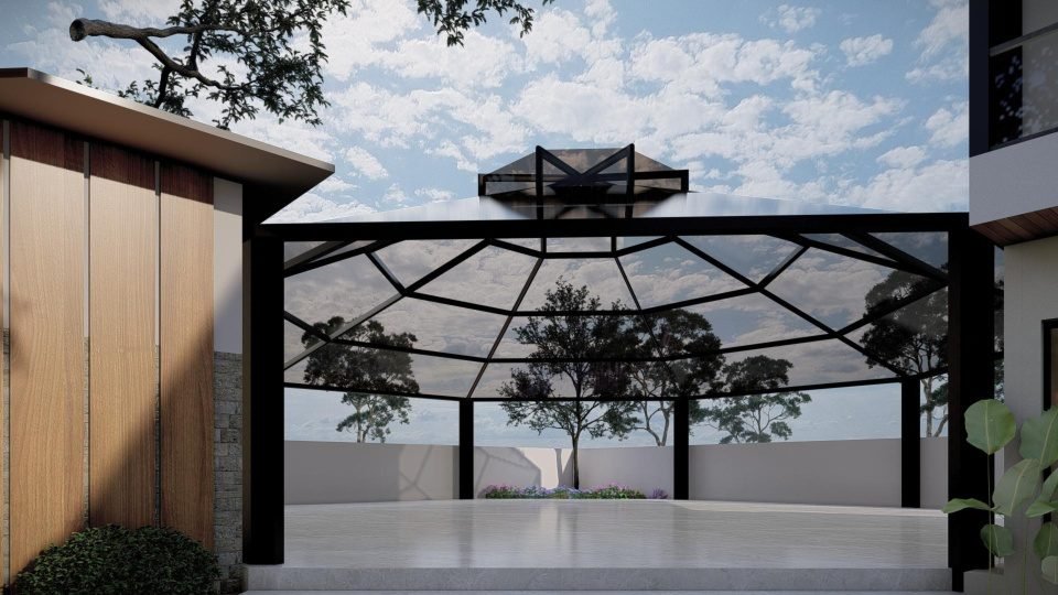 Landscaped garden grounds